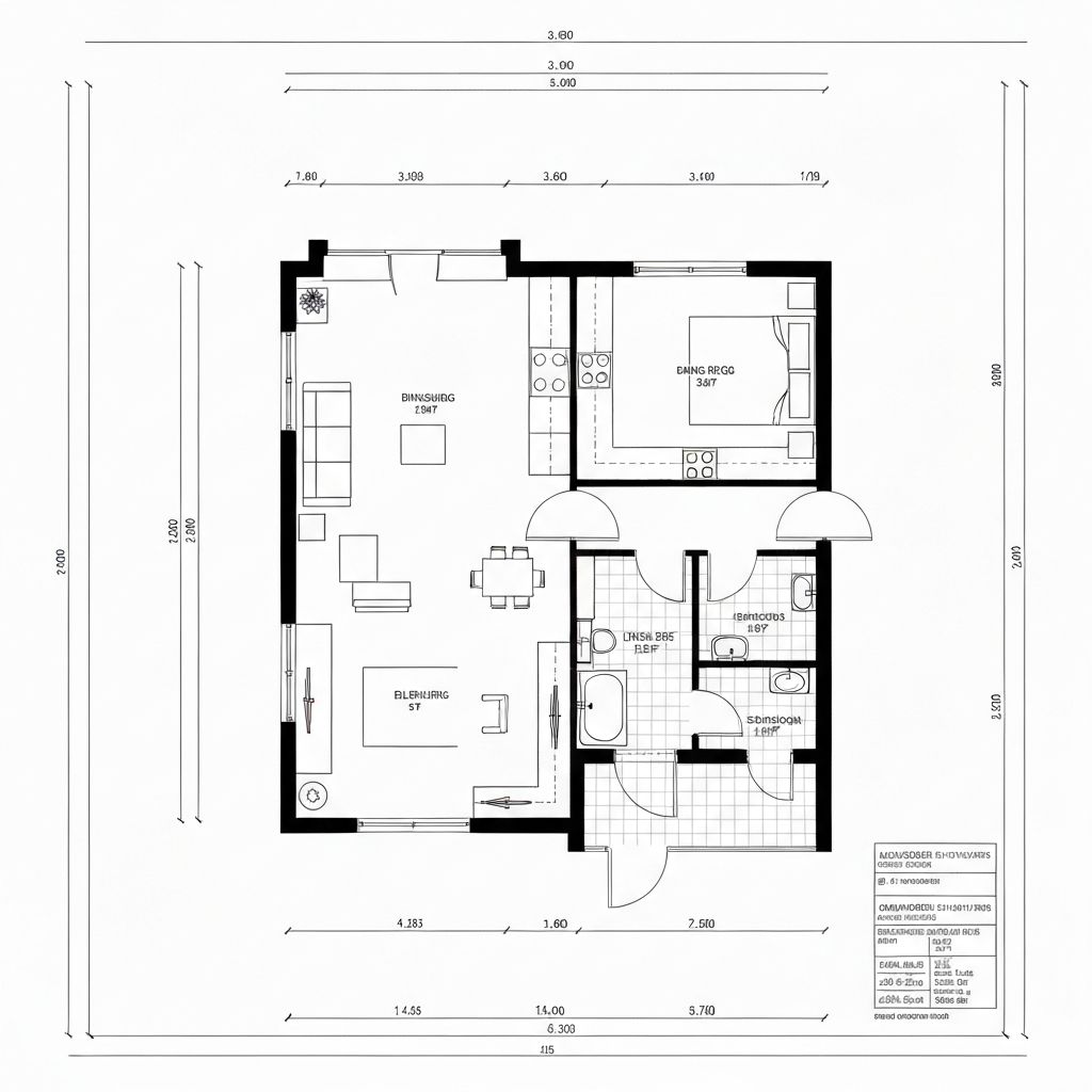 2D architectural floor plan example